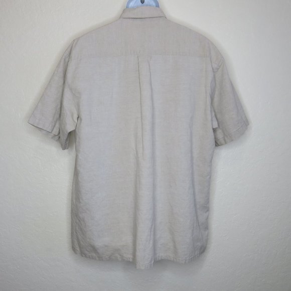 Simultaneous* Men's Short Sleeve‎ Button Down Straight Hem Pocket Shirt~ Large - Picture 2 of 10